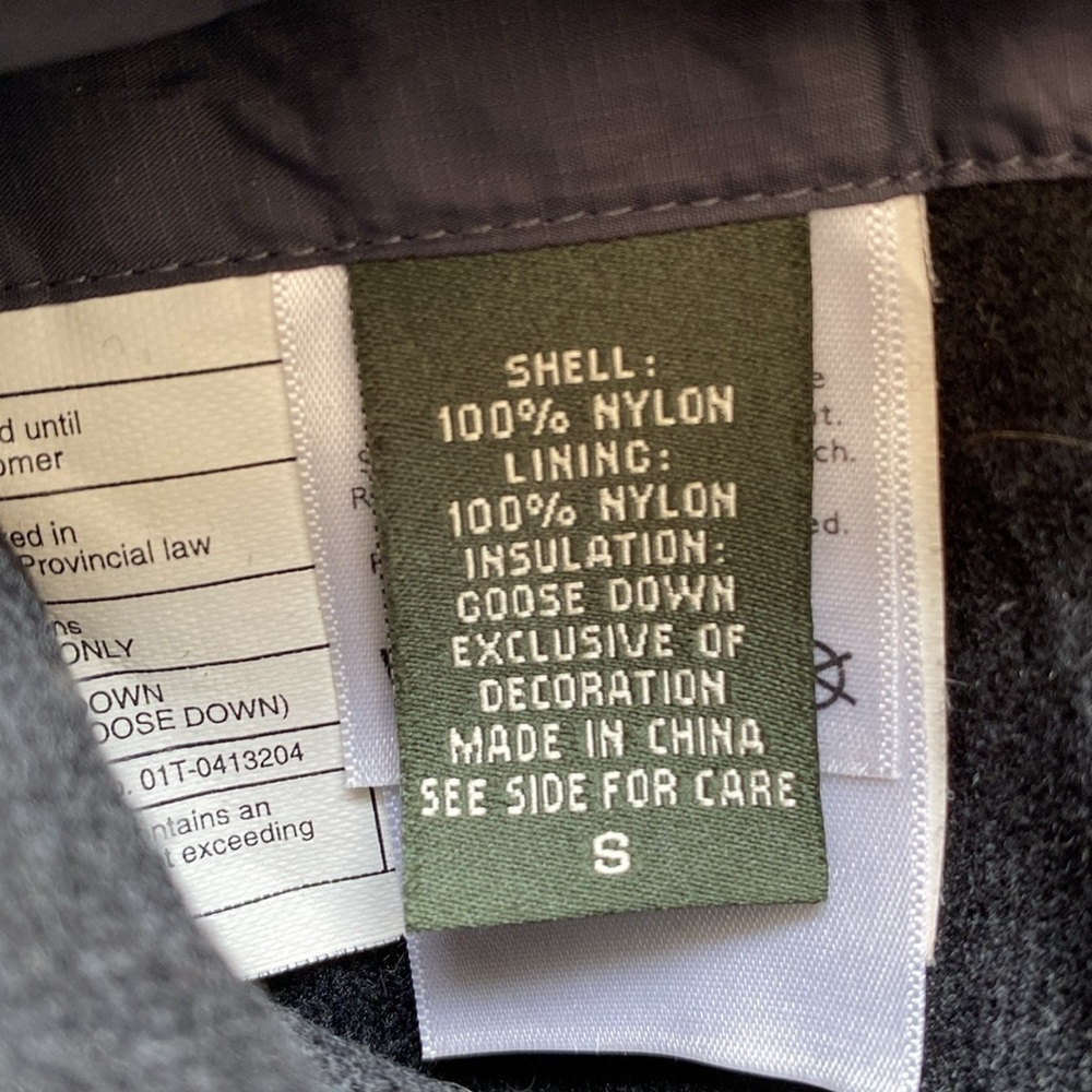 Eddie Bauer Goose Down Fill Black or Gray Reversible Quilted Puffer Vest. Warm! - Picture 14 of 14